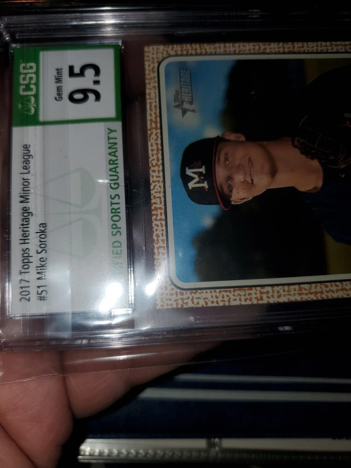 CSG 9.5💎Mint~Mike Soroka Rookie 2017 Topps Heritage Minors Braves🔥INVEST ! - Image 3 of 4