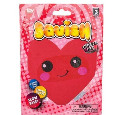 3'' SQUISH HEART Stress Squeeze Toy (Emoji Face May Vary)