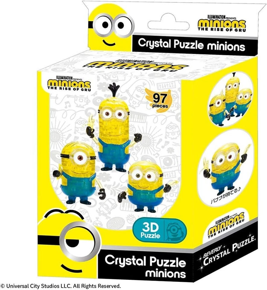 3D Crystal Puzzle, 97 piece crystal puzzle minions, BEVERLY - Image 3 of 4