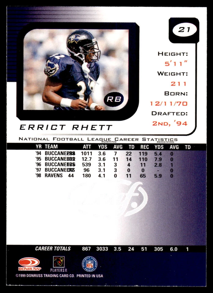 1999 Rookies & Stars Football Pick Your Card - Image 2 of 2