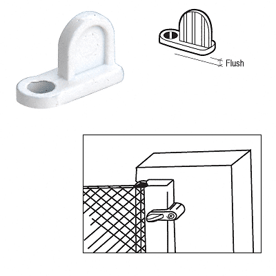 CRL WSC310W-XCP100 White Flush Die Cast Window Screen Clips - Bulk - pack of 100 - Picture 3 of 6