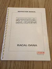 Racal Dana 4700A Digital Multimeter Instruction Manual