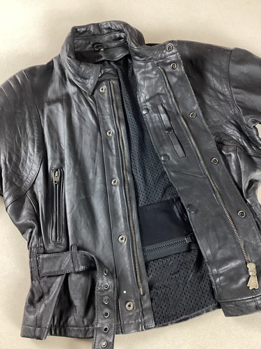 Vintage Hein Gericke Leather Biker Jacket Motorcycle Jacket Black Size M - Picture 17 of 19