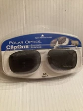 Polar Optics clip on sunglasses polarized  54 rec 1 New