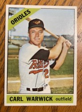 1966 Topps Baseball Card #247 Carl Warwick Baltimore Orioles.  MINT!