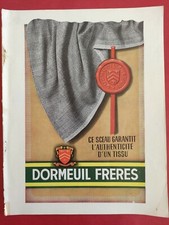 Publicité presse 1952 Les tissus DORMEUIL FRERES