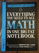 Everything You Need to Ace MATH in One Notebook MIDDLE SCHOOL STUDY GUIDE VGC