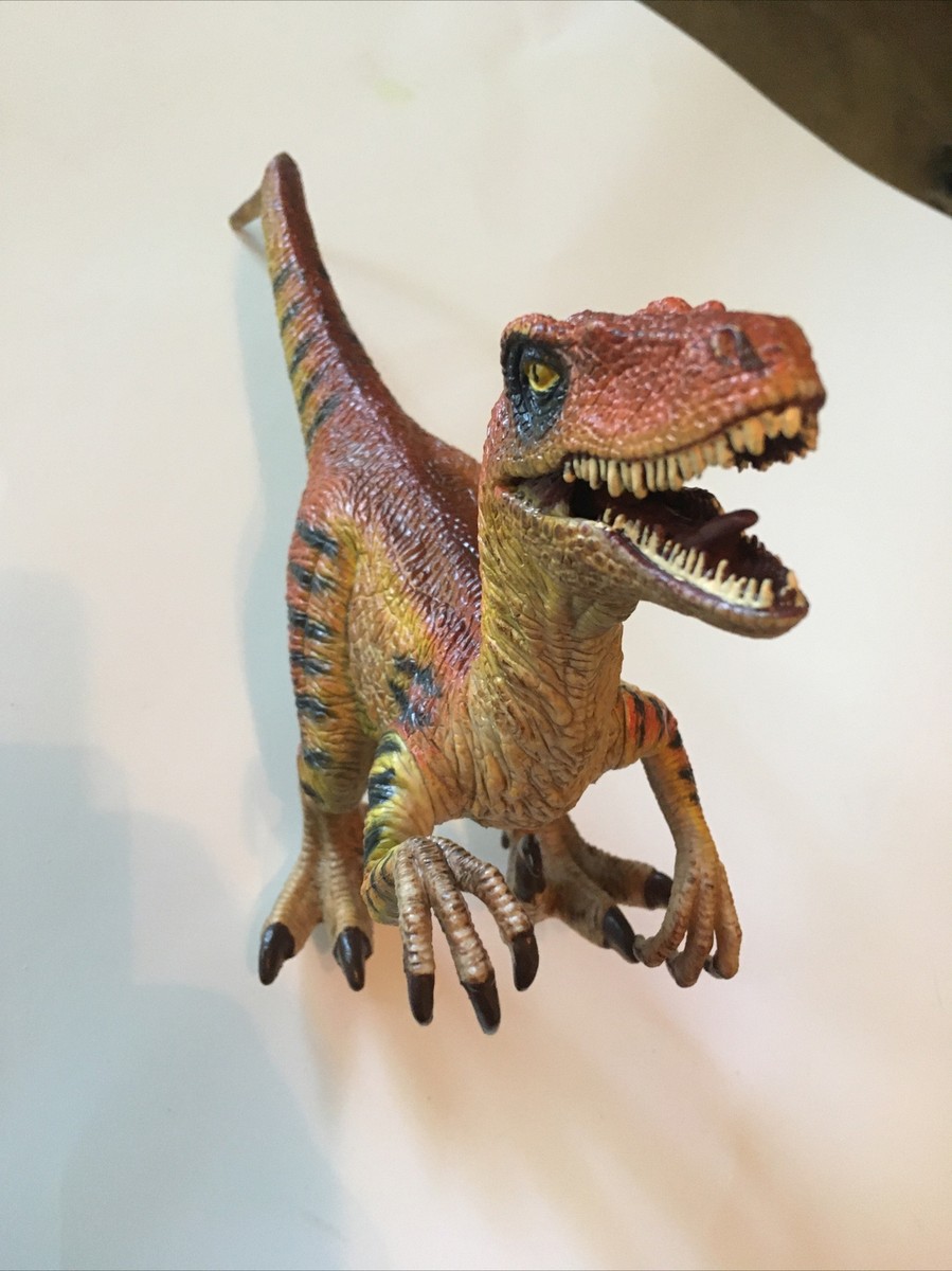 RARE 90s Dinosaur Figurine 4x9in - Deinonychus, Velociraptor