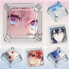 Anime Genshin Impact eyes Novel Transparent Cute Clear Keycaps for MX Keyboard