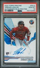 2024 TOPPS PRISTINE PRISTINE AUTOS BLUE PRISTINE JORDAN LAWLAR 50/75 PSA 10