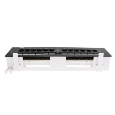 RJ45-Ethernet UTP Keystone-Buchse 12-Ports Patchfeld 10-Zoll Wandmontiert 