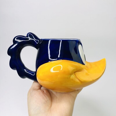 Vintage 80s Road Runner Head Coffee Mug 3D Cup Warner Bros Looney