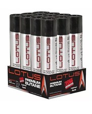 12 Can Lotus Premium Lighter Butane Refill Fuel 3.04 oz 90ml Canister