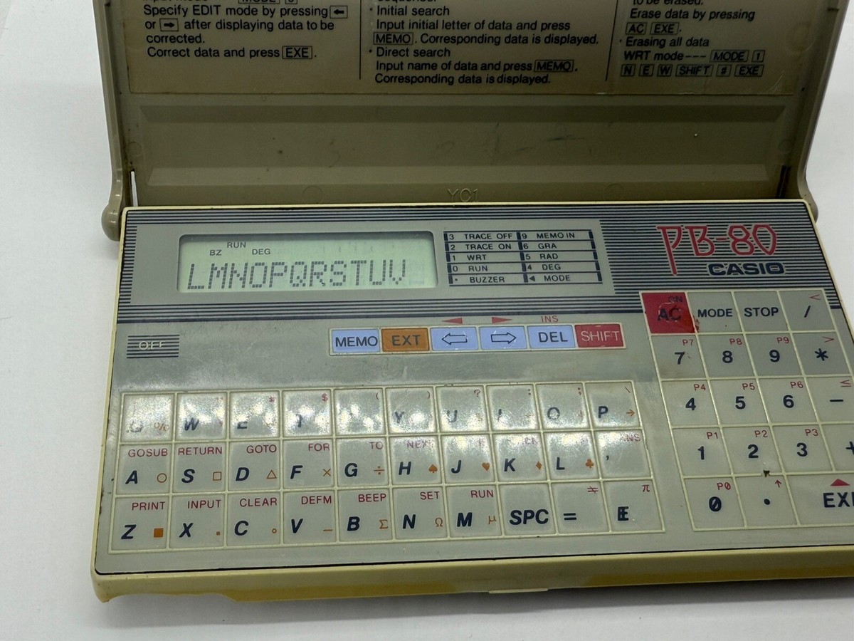 Vintage Casio PB-80 Personal Computer Data Bank Function