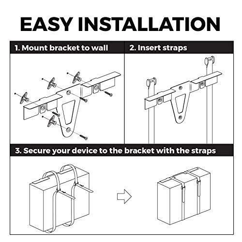Universal Wall Mount black Adjustable Mount For Cable Boxes Dvd Players Router
