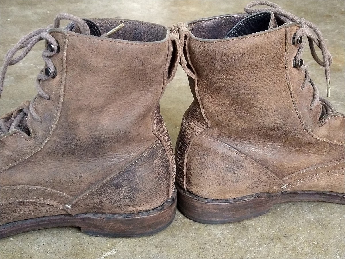 Rag & Bone Combat Boots Brown Men 9 42 Suede Leather Shoes 