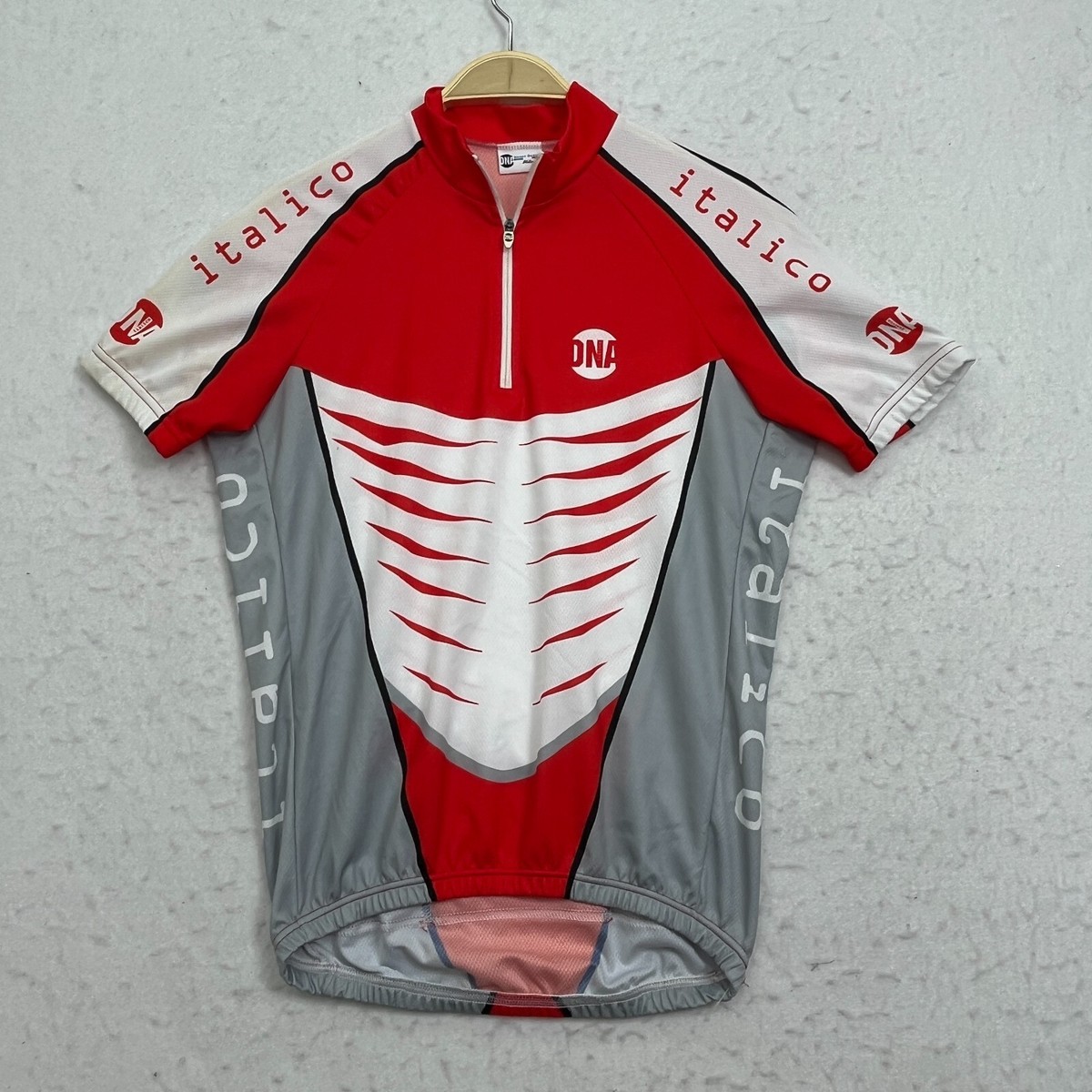 ウェア DNA italico Dn11mcnorb Cycle Wear DNA Cycling Jersey Sport Design Italico Men's Size M Red Short