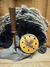 Osage Glass over lasered Aluminum Friction Turkey Call   New Pot Design 2025