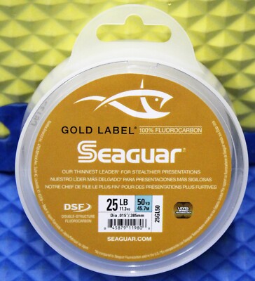 Seaguar Gold Label Fluorocarbon Leader 50YD DSF GL50 CHOOSE LINE WEIGHT!