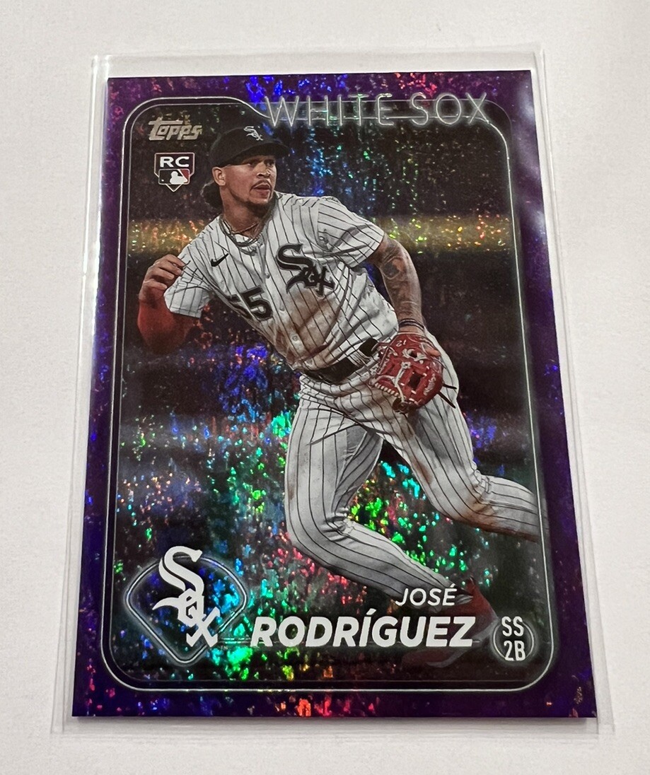 2024 Topps Series 1 Jose Rodriguez #86 Rookie RC Purple Foil /799 White Sox