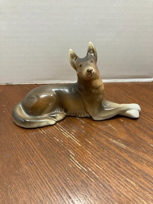 Vintage Royal Dux German Shephard Dog Figurine No. 645