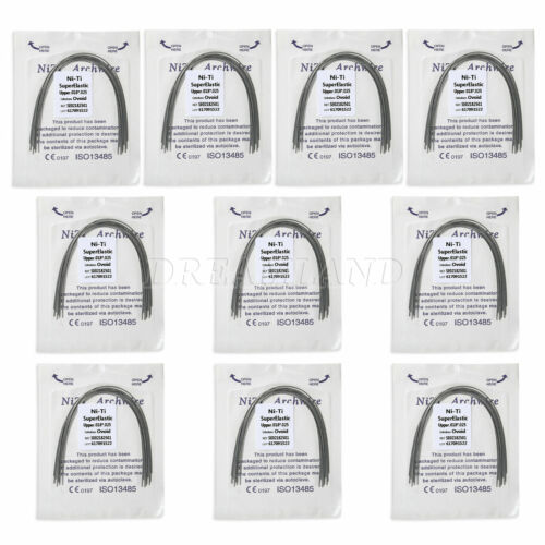 10 Packs Orthodontic Dental Super Elastic Niti Ovoid/Oval Arch Wires Rectangular - Picture 58 of 83
