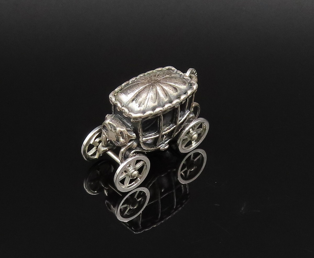 VINTAGE - Ancienne Broche/Pendentif FABIOLA En Argent & émail Peint A La Main   France  Vers 1900