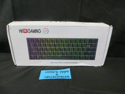 HK-Gaming GK61 Mechanical 60% Optical Gaming Keyboard White USB Type C Cable