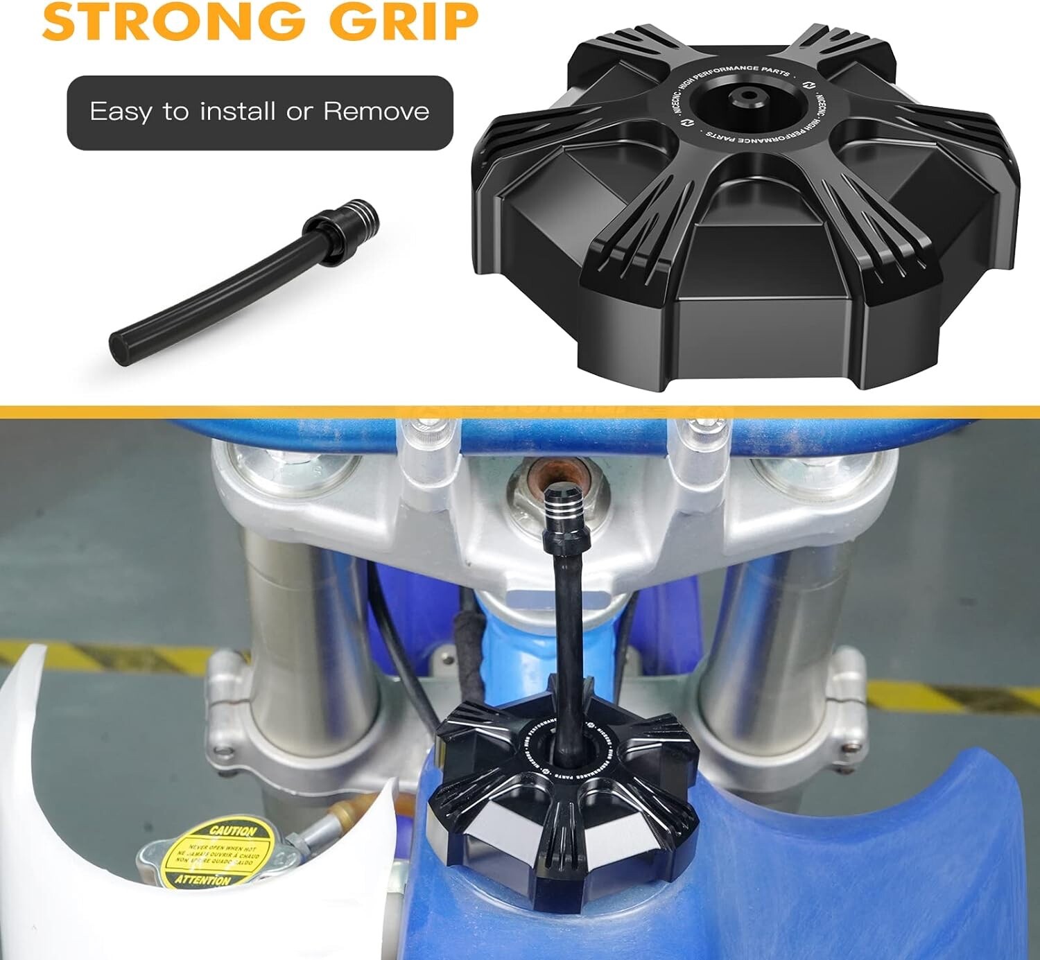 CNC Aluminum Gas Tank Fuel Cap Petrol Kawasaki KLX110 KLX140 KLX 110