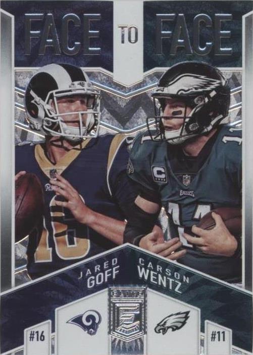 2018 Donruss Elite Carson Wentz Jared Goff #F2F-4 - 1 of 2