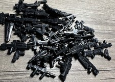 Custom Lego Compatible Weapon Lot Of 100 Pieces Guns, Swords and Gear.