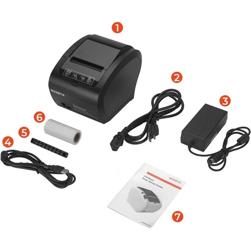 MUNBYN WiFi Receipt Printer 80mm POS Printer USB/Lan/Serial Port for Cash Drawer - Picture 11 of 11