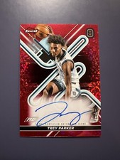 2022-23 Topps Finest OTE Trey Parker Red Mini Diamond Auto Refractor RC SSP /5