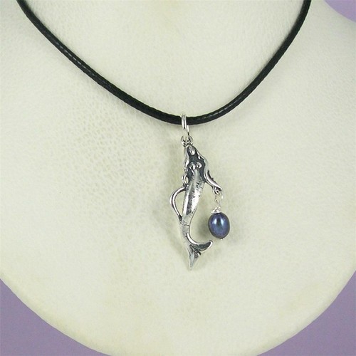 Pendientes de gancho sirena con perlas colgantes de plata esterlina 0,925 hechos en EE. UU. - Imagen 5 de 6