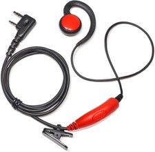 2Pin Earpiece PTT Walkie Talkie Headset EAR Hook For Two Way Radio lead