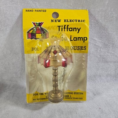 NEW ELECTRIC Tiffany Style Dollhouse Lamp Miniature 12V VTG Hong Kong