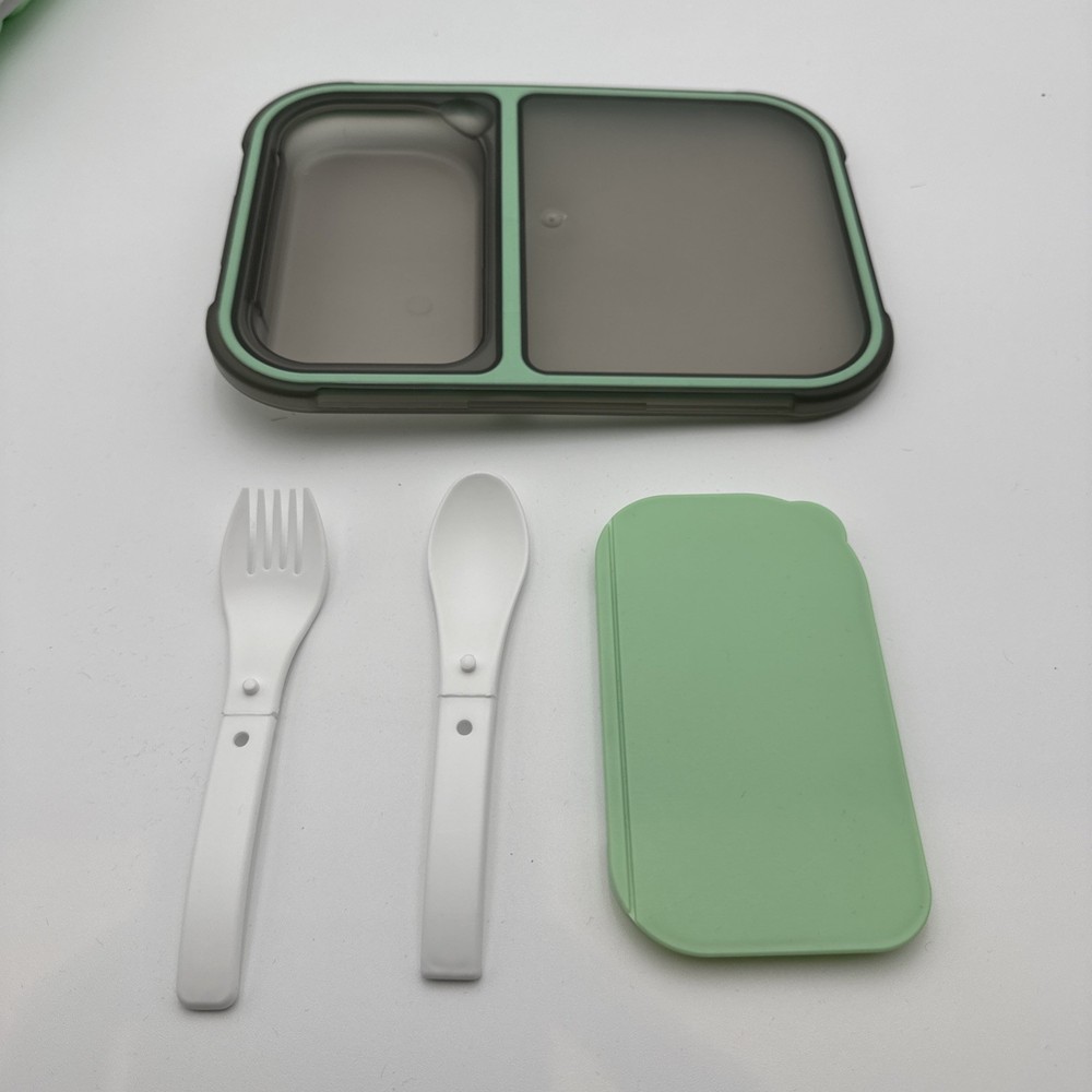 Leak-Proof Bento Lunch Box for Adults & Kids with Utensils - Green