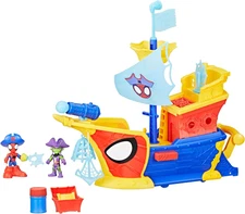 Spidey and his Amazing Friends Marvel Water-Webs Webs Ahoy Bubble Pirate Ship