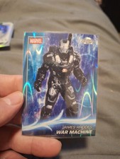 2025 Topps Chrome Marvel Studios War Machine 64 Rhodes Blue Raywave Refractor
