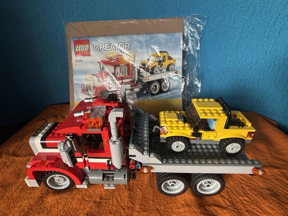 Lego Creator Model Team Set 7347 Highway Pickup Completo con 2 Ladrillos de Luz Foto 3 de 4
