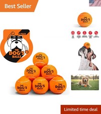 Durable Medium Tennis Balls for Dogs - 12-Pack Floating Fetch Toys, All Breeds