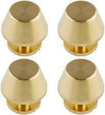 4Sets Gold Color 1/2" Purse Handbag Feet Nailhead Flat Head Stud Solid Brass Scr