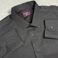UNTUCKit Black Stone WF Button Down Shirt Mens XL Black Wrinkle Free 31360