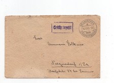 Gebühr bezahlt Brief Barfrankatur Neukirchen über Crimmitschau 16.10.45