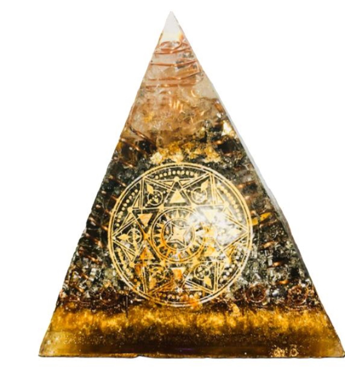 HUGE Orgone Pyramid 6&rdquo; TALL 5" WIDE 3 LBS. Lapis Lazuli Me