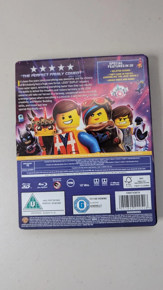 The Lego Movie 2 - The Second Part - Blu-Ray 3D Limited Edition Steelbook - Image 2 of 4