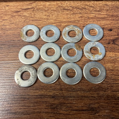 #ad #ad 12 Vintage Reclaimed Rusty 7 16 Steel Washers $14.99