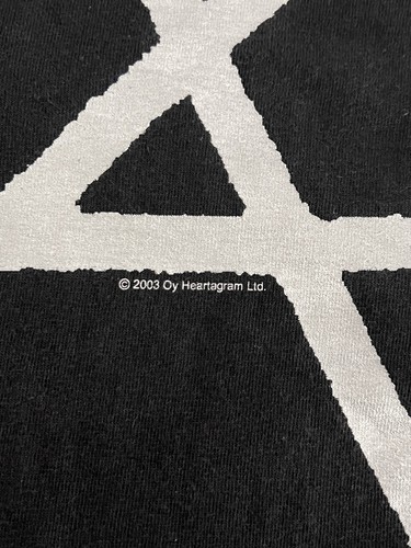 HIM Band Heartagram Tribal Shirt Größe Large Y2K doppelseitig 2003 Vintage Metal - Bild 8 von 13