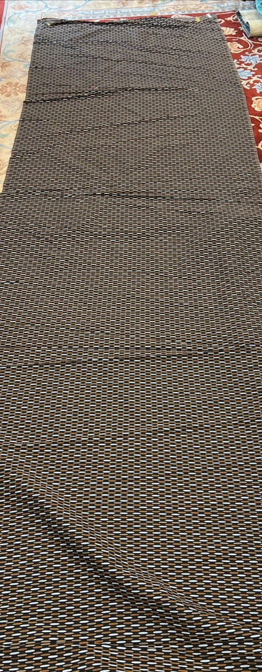 "Tela de tapicería de colección automotriz marrón negro geométrica 50"" de ancho vendida por yarda" Foto 2 de 4