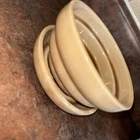 Mccoy Brown Tan Ringed Pot And Saucer Planter